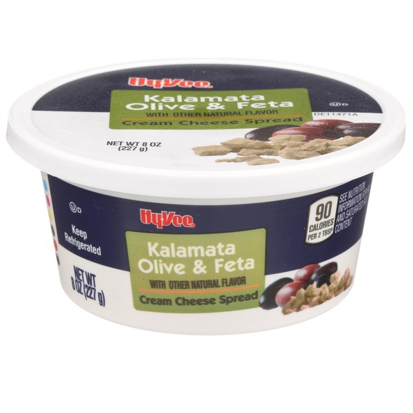 Hyvee Cream Cheese Spread, Kalamata Olive & Feta (8 oz) Instacart