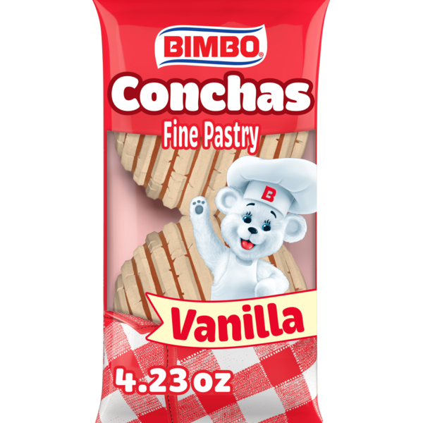 Bimbo  Conchas, 2 ct, Vanilla, Fine Pastry, Pastries, 4.23 oz