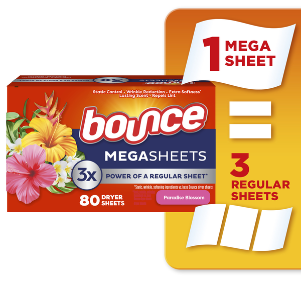 Bounce Lasting Fresh Mega Dryer Sheets, Outdoor Fresh & Clean Same