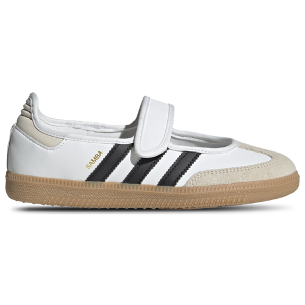 adidas Kids' Grade School Samba Jane Shoes, Size 4.5, Medium/B - Ftwr White/Alumina/Gum 3