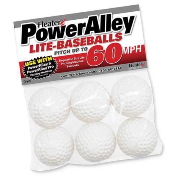 Heater Sports PowerAlley Pitching Machine Lite-Balls - 6 Pack