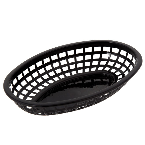 TableCraft - #C1077BK Black Grande Basket 10.75" x 7.75" x 1.5", 12 CT