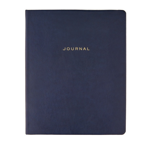 Èccolo 256 Pages College Ruled Hardcover Journal, 8 x 10 in - Navy