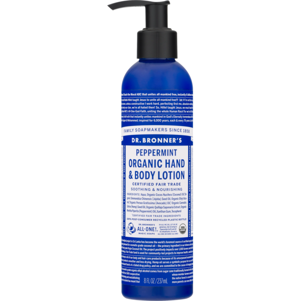 Dr. Bronner's Organic Hand & Body Lotion Peppermint (8 fl oz) Instacart