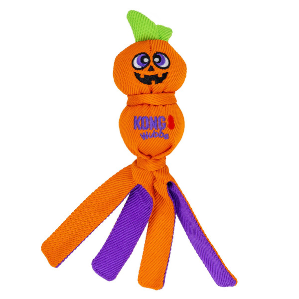 Kong Wubba Jack O' Lantern Dog Toy, Small - Orange
