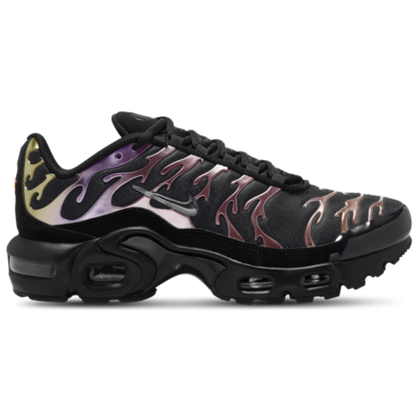 Nike Boys' Air Max Plus Grade School Running Shoes, Size 4 - Black/Multi