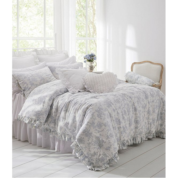 Shabby Chic Signature by Shabby Chic Floral Toile Ruffled Comforter Mini Set