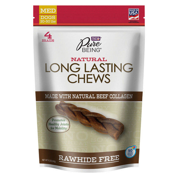 Pure Being Natural Long Lasting Braid Collagen Dog Chew