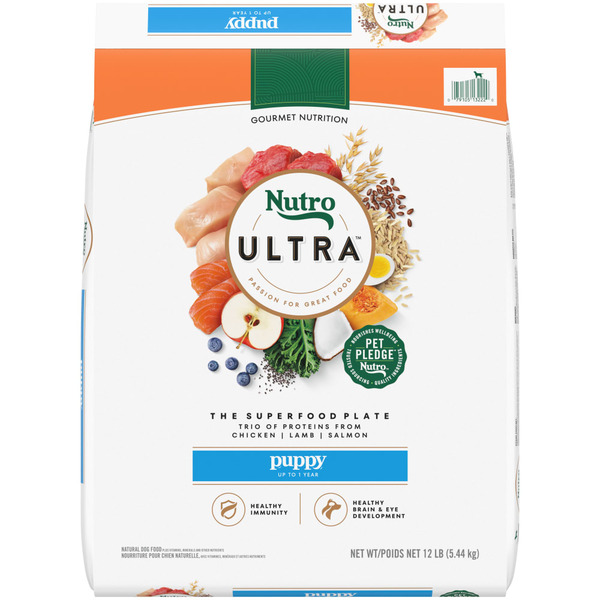 NUTRO Ultra High Protein Dry Puppy Food Trio of Proteins from Chicken, Lamb & Salmon