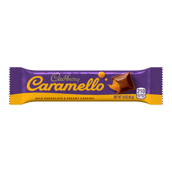 CADBURY CARAMELLO Milk Chocolate Caramel Candy Bar, 1.6 oz