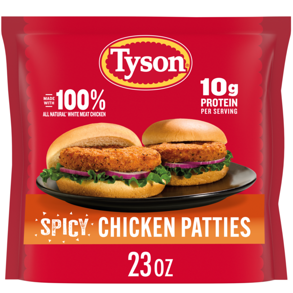 Tyson Frozen Spicy Chicken Patties, 23 oz