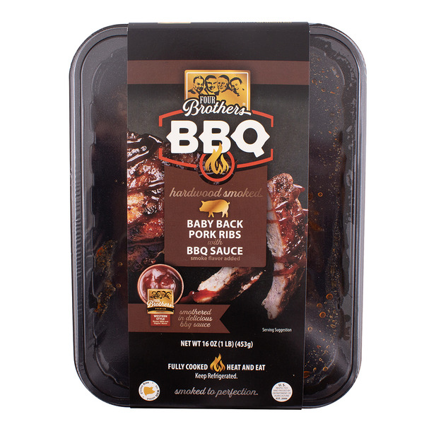 Four Brothers BBQ Smoked Pork Rib Tray Same-Day Delivery or Pickup ...