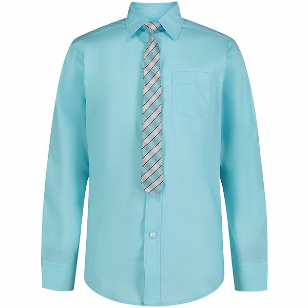 IZOD Boys 4-20 IZOD Stretch Button-Down Shirt & Tie Set, Boy's, Size: 14-16, Green