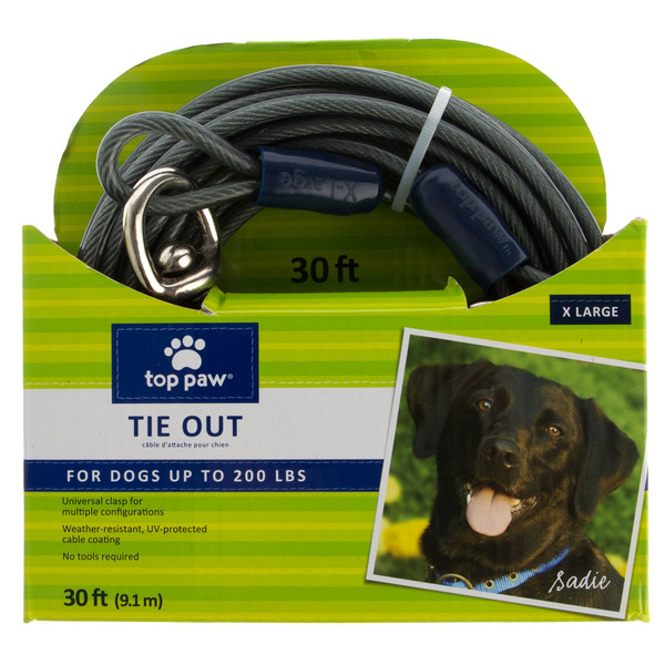Top Paw Reflective Dog Tie Out