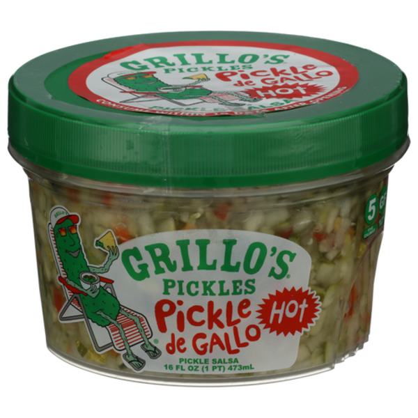 Grillo's Pickles Hot Pickle De Gallo Pickle Salsa