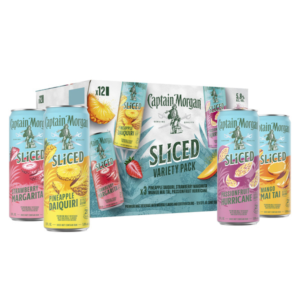 Captain Morgan Sliced Variety Pack, 12 fl oz, 12 Pack Cans, 5.8