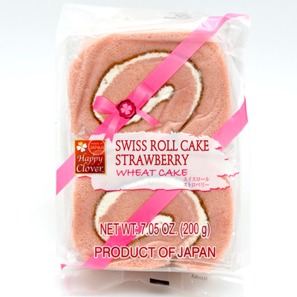 Happy Clover Swiss Roll Cake, Strawberry