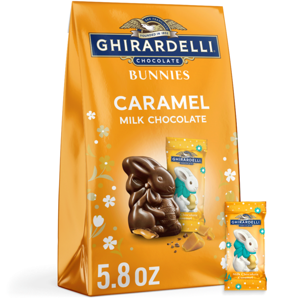 甘辛うさぎ Ghirardelli Caramel Milk Chocolate Bunnies, 5.8 oz Bag Same-Day