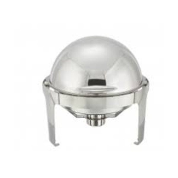Winco 602 Madison Chafer, 6 quart, round, 18/10 stainless steel frame, roll top