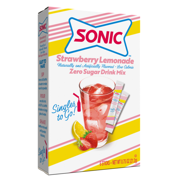 SONIC Low Calorie, Strawberry Lemonade Drink Mix Same-Day Delivery