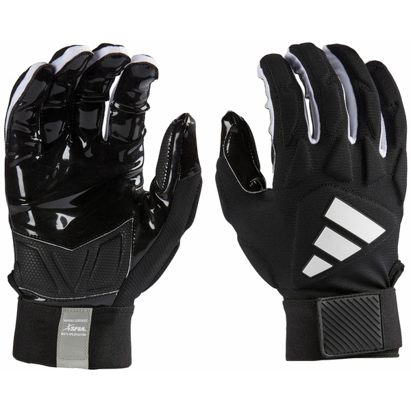 adidas Youth Scorch Destroy Full-Finger Football Gloves, Small - Black & White