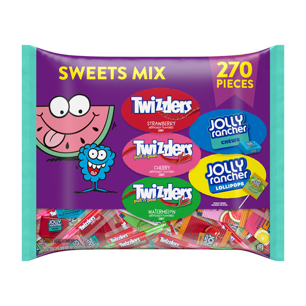 JOLLY RANCHER and TWIZZLERS Assorted Fruit Flavored Candy Bulk Bag