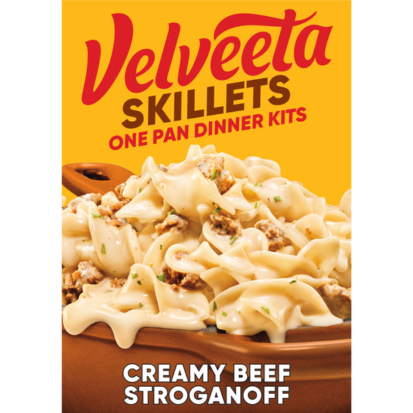 VELVEETA Creamy Beef Stroganoff One Pan Dinner Kit with Cheese