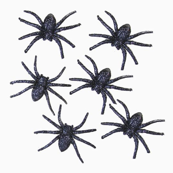 Ashland Black Glitter Spiders