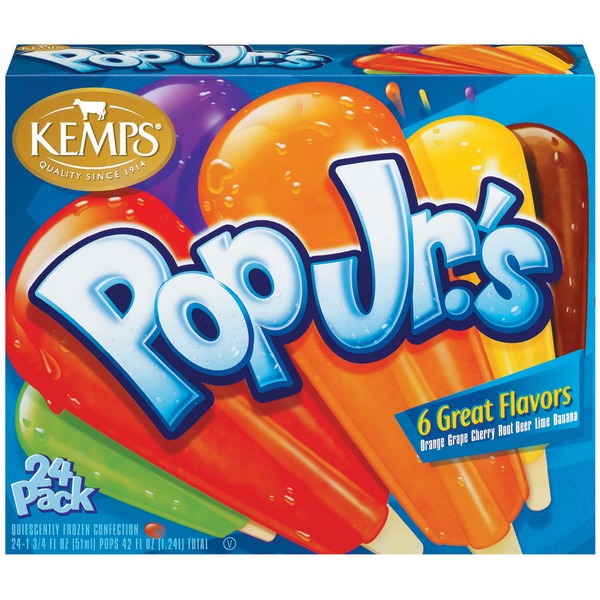 Kemps Orange Grape Cherry Root Beer Lime & Banana Pop Jr.'s (24 ct