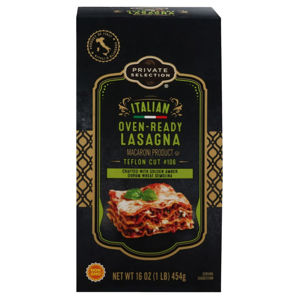 Kroger Private Selection Lasagna, OvenReady, Teflon Cut 106 SameDay