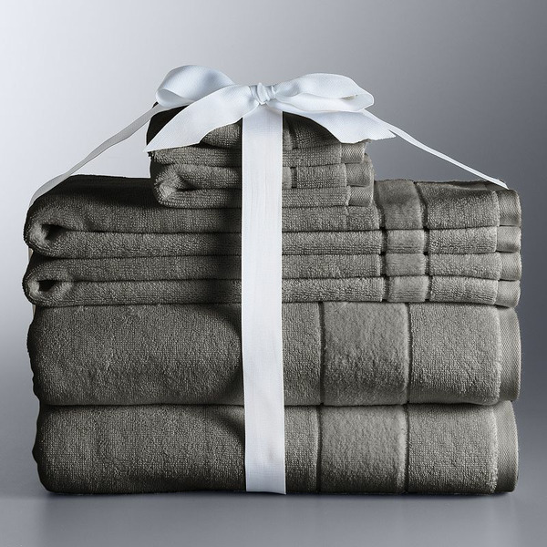 Simply Vera Vera Wang Turkish Cotton Bath Towel Set - Charcoal