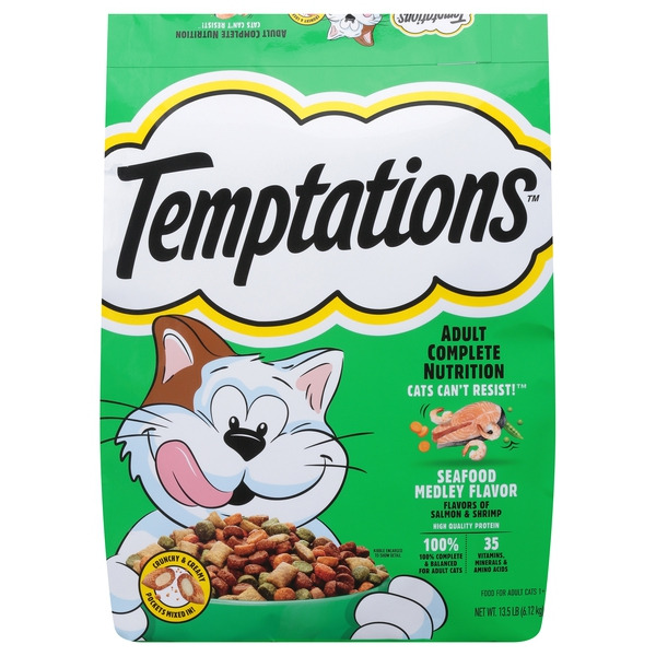TEMPTATIONS Complete Nutrition Seafood Medley Flavor Adult Dry Cat