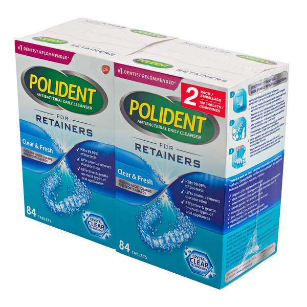 Polident Retainers Daily Cleanser Tablets 2 x 84 Tablets