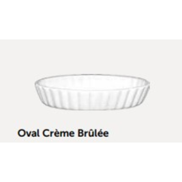 Tableware - 6 1/2" Oval Cr�me Br�l�e, 6.5 oz, 2 Dz