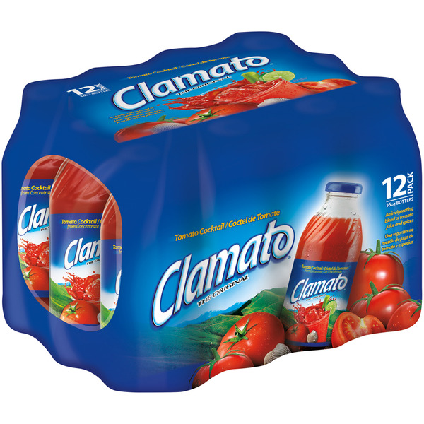 Mott's Clamato Juice - 12/16 oz glass bottle