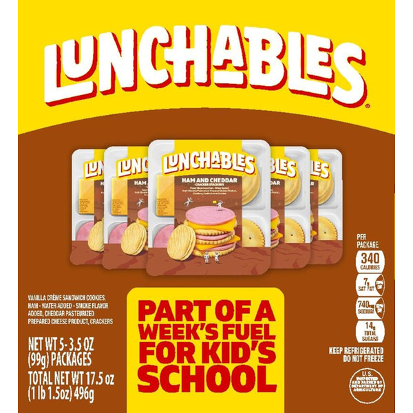 Kroger Lunchables Ham and Cheddar Cracker Stackers with Vanilla Creme