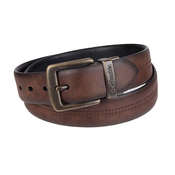 Columbia Men's Reversible Faux-Leather Belt - Dark Brown