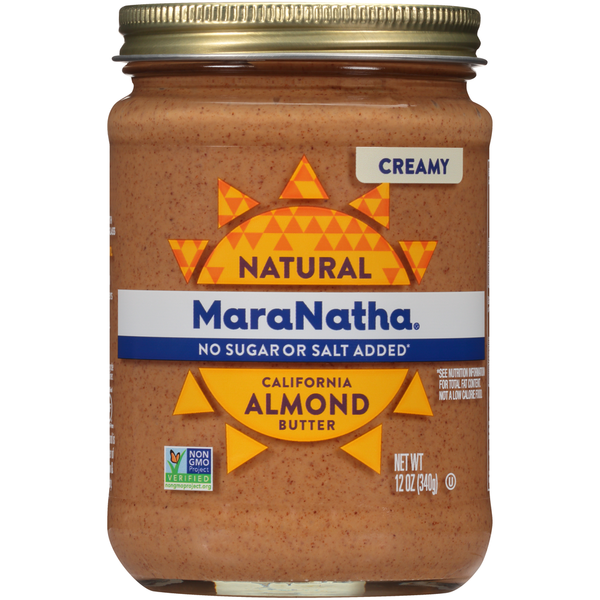 MaraNatha No Stir Creamy Natural No Sugar or Salt Added California Almond Butter