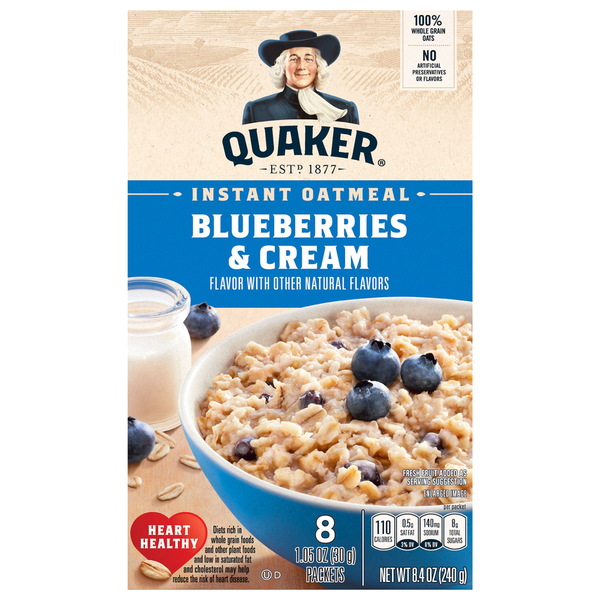 Quaker Blueberries & Cream Instant Oatmeal