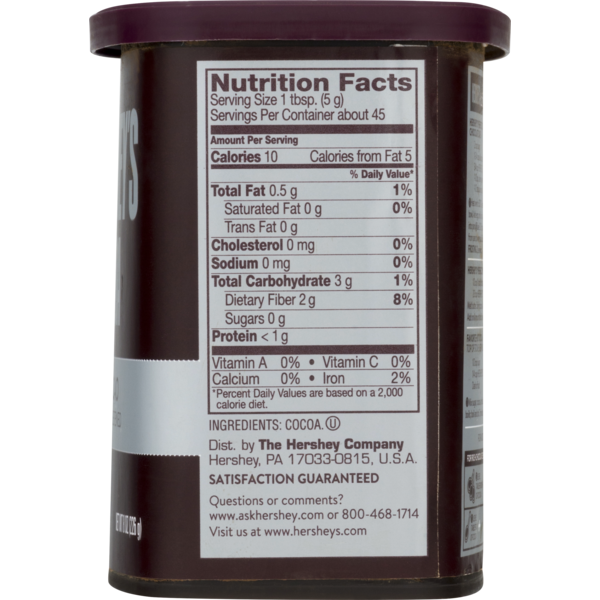 31 Hershey s Cocoa Powder Nutrition Label Labels Database 2020