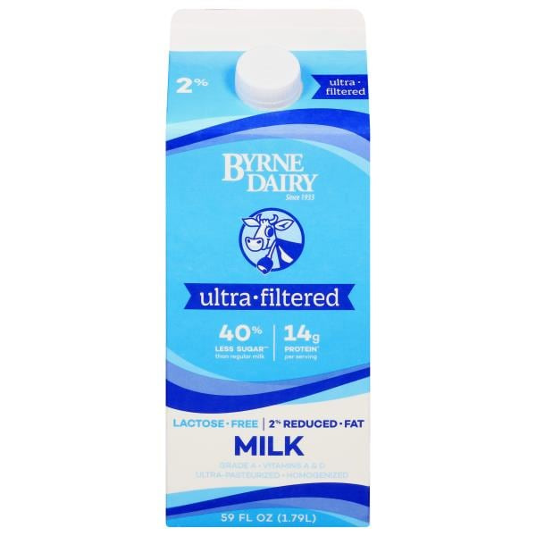 Byrne Dairy Ultra-Filtered Lactose-Free 2% Reduced Fat Milk Same