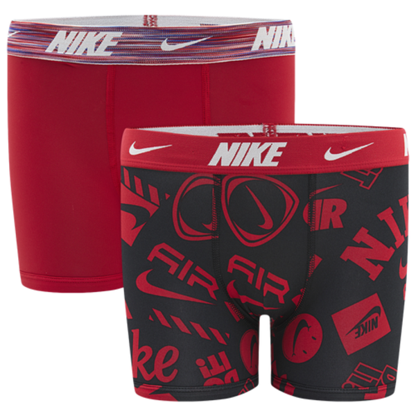 Nike Boys' Printed Boxer Briefs, S - University Red/Multi