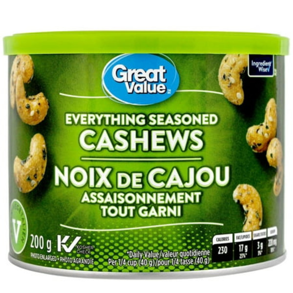 Walmart Great Value Everything Seasoned Cashews Same-Day Delivery ...