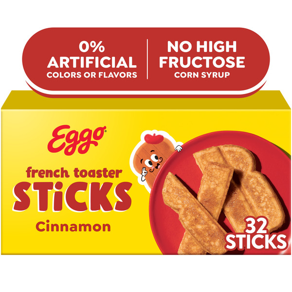 Eggo Cinnamon French Toaster Sticks, Frozen Breakfast, 32 Count