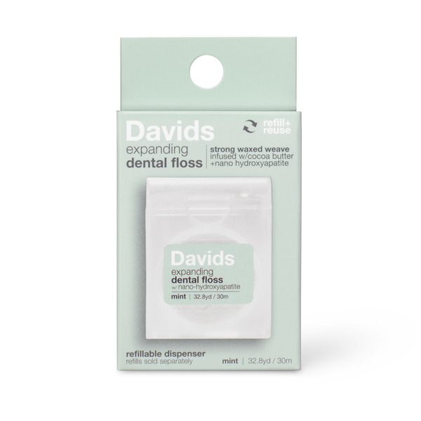 DAVID Expanding Dental Floss w/Hydroxyapatite, Mint Same-Day
