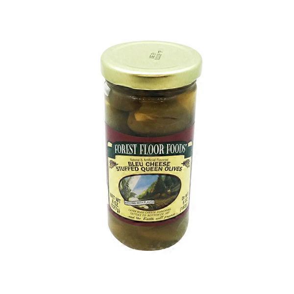 Forest Floor Foods Olives Stuffed Queen Bleu Cheese 8 Oz