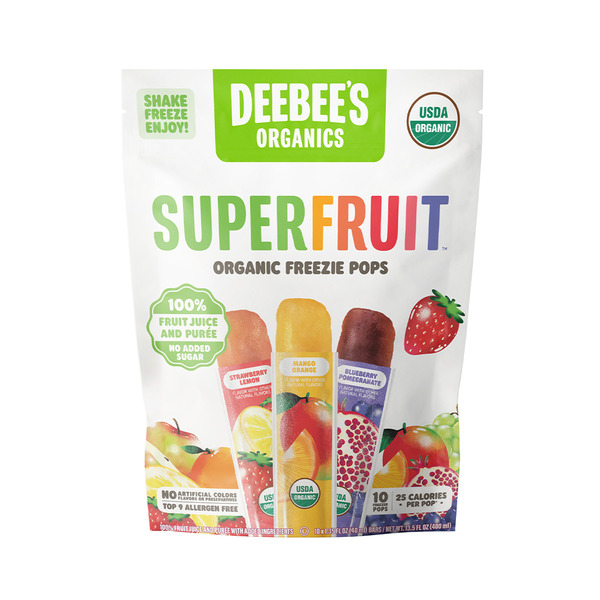 DeeBee's Organics Classic SuperFruit Freezie Pops, Variety Pack