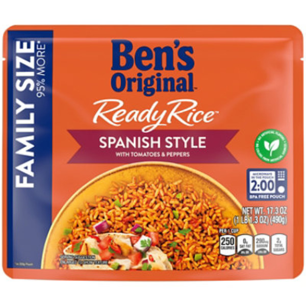 Ben's Original Spanish Style Rice with Tomatoes & Peppers Family Size Pouch