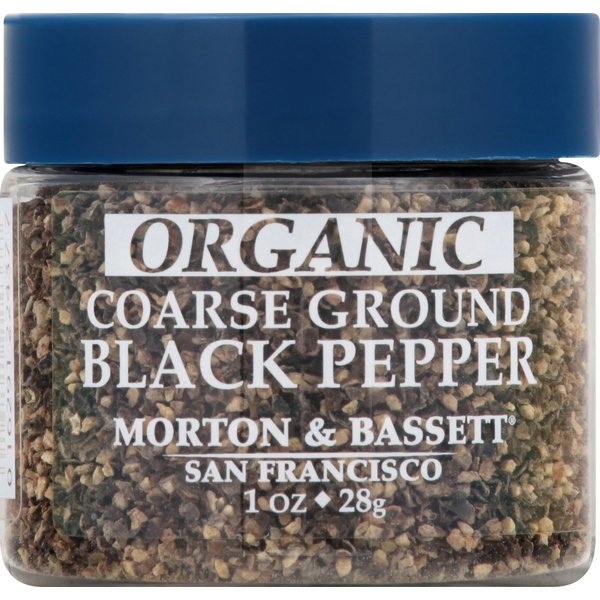 Morton & Bassett Spices Black Pepper, Organic, Coarse Ground