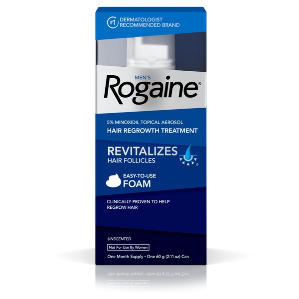 Rogaine Men S 5 Minoxidil Topical Foam One Month Supply 60 G
